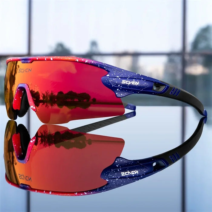 SCVCN Mountain Bicycle Glasses Sports Men's Sunglasses Photochromic Cycling Goggles MTB Road Running UV400 Protection Eyewear