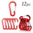 1/6/12 piezas Mosquetón de aluminio Clip Llavero Mosquetones Bloqueo Hebilla Broche Herramienta múltiple para exteriores Mochila Senderismo Pesca Gancho