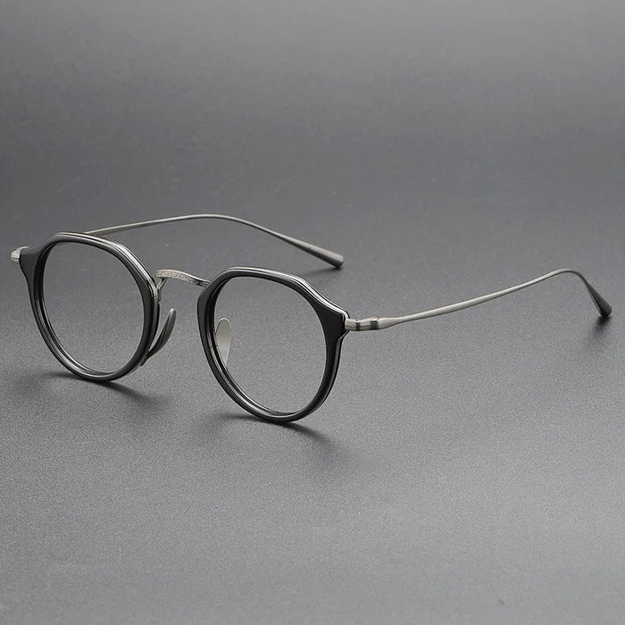 Acetate Titanium Glasses Frame Retro Luxury Round Eyeglasses Men Woman Irregular Fashion Eyewear
