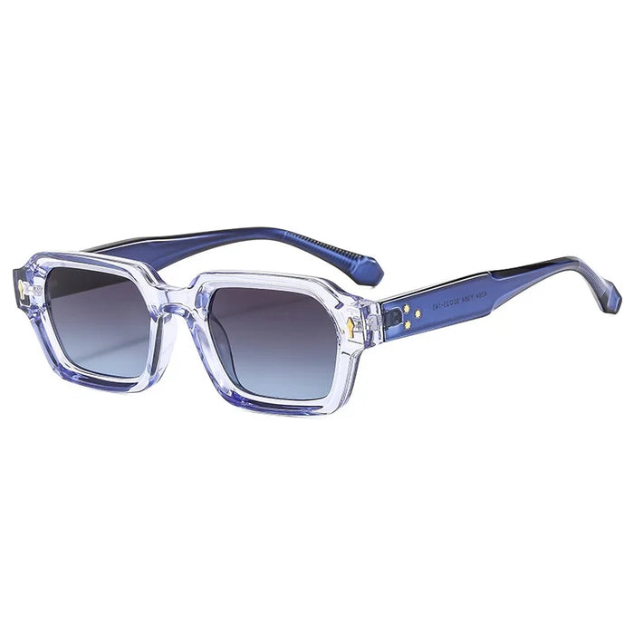 Retro Small Square Sunglasses Women Men Rivets Shades Fashion Eyewear Luxury Sun Glasses UV400 Brand Oculus Female Gafas