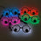 Gafas de neón con ojos móviles LED, musicales, rave, fluorescentes, para fiesta de Navidad, decoración, con montura redonda, divertidas, estilo dibujos animados.