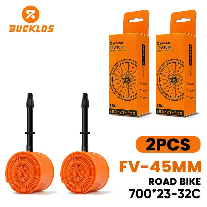 BUCKLOS Bike Inner Tube TPU 700C Bicycle Inner Tire Ultralight Wear-resistant Road Gravel Cycling Tire Tubes Bicycle Tire Parts