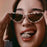 Gafas de gato, gafas de sol extragrandes con pedrería, gafas de sol retro metálicas personalizadas y de moda con diamantes