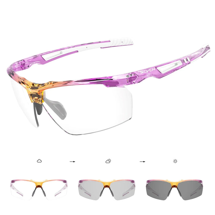 SCVCN Photochromic Cycling Glasses Men UV400 Bicycle Glasses MTB Outdoor Sports Cycling Sunglasses Road Bike Glasses Eyewear