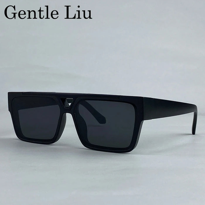 Gafas de sol cuadradas Steampunk polarizadas de gran tamaño para hombre 2025, marca de lujo, montura grande, gafas de sol para hombre, gafas retro clásicas UV400
