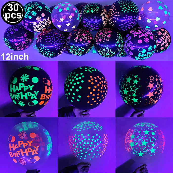 6 12 24 30 Pièces de fournitures de fête néon Chapeaux formels néon phosphorescents à la lumière UV Chapeau fluorescent Décorations de fête à lumière UV pour adultes