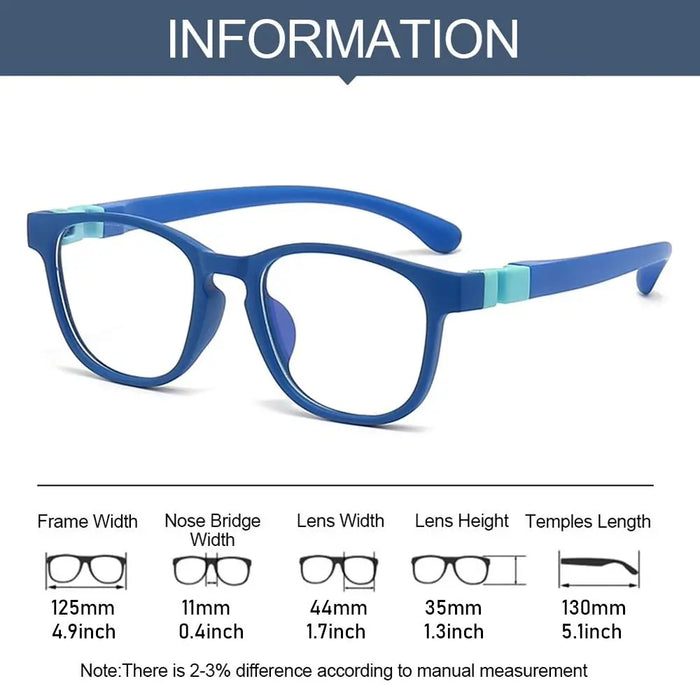 Kids Anti-blue Light Glasses Removable Silicone Children Boys Girls Computer Eyeglasses Ultra Light Frame Eye Protection Eyewear