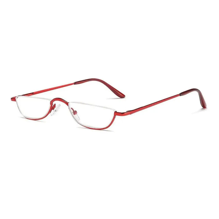 New Half Moon Metal Spring Hinge Reading Glasses Half Frame Ultra Light Resin Eyeglasses Vision Care +1.00~+4.0 Diopter