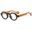 Round Sunglasses Women Men Punk Double Color Shades Retro Rivets Decoration Trending Sun Glasses Clear Lens Frame UV400