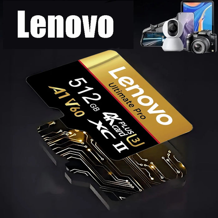 Extra Large Lenovo 512GB SD Cards TF Cards Micro TF SD Memory Card 256GB 4K 64GB for Camera/Laptop/Phone/Dashcam