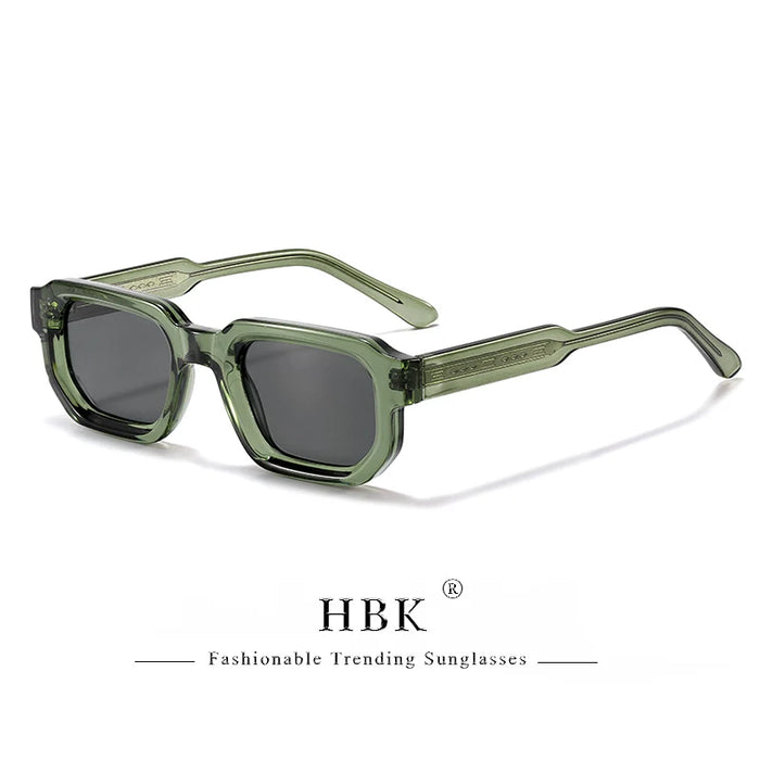 HBK New Fashion Small Frame Men Sunglasses Polygon Cupronickel Core Insert Leg Sun Glasses Outdoor Party Vacation Travel