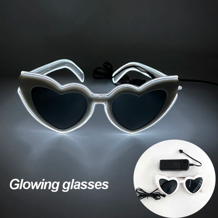 Nuevas gafas estilo Cyberpunk geniales, decoración de fiesta luminosa, gafas de sol LED que brillan, para fiestas en bares, raves y bailes