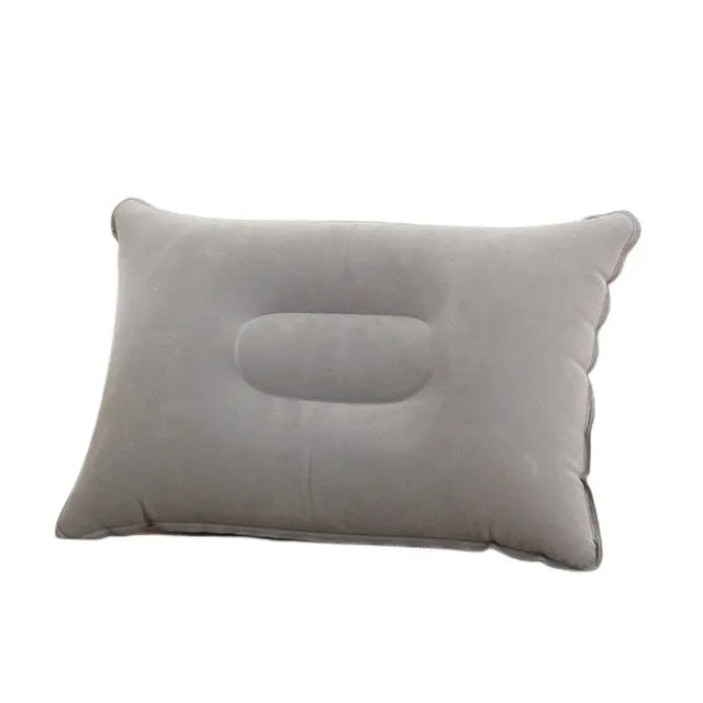 Almohada de aire inflable plegable portátil para viajes al aire libre, dormir, acampar, PVC, soporte para cuello, respaldo de avión, almohada cómoda