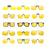 VIVIBEE Flip Up Clip On Night Vision Glasses Polarized Men Driving Yellow Sunglasses Women UV400 Fishing Universal Clips
