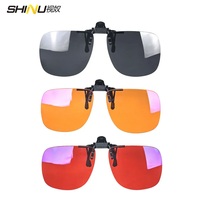 Polarized Clip-On Glasses Yellow Lenses For Night Vision Red Lenses Better Sleep Orange Gaming Glasses Blue Light Blocking