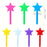 1pc LED Étoile à cinq branches Clignotante Lumineuse Baguette Lumineuse Colorée Fluo Princesse Cadeau Fête Anniversaire Fournitures