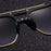 Lunettes de soleil carrées à double pont Black Gold, lunettes de conduite légères de luxe pour hommes d'affaires
