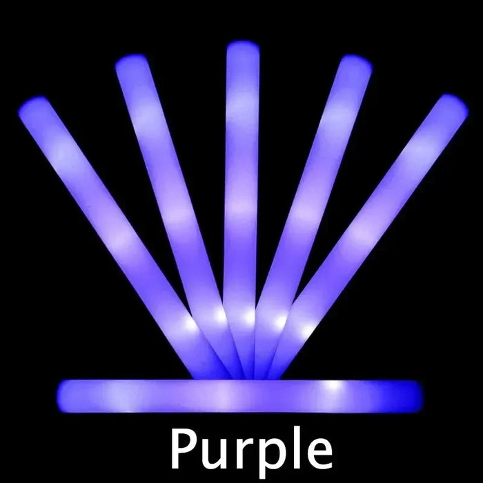 5/10/30 unidades 4 modos barras luminosas de espuma de colores con LED, barras luminosas intermitentes, suministros para fiestas de camping, raves, festivales, bodas, conciertos
