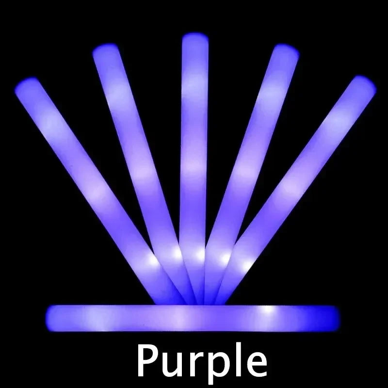5/10/30 unidades 4 modos barras luminosas de espuma de colores con LED, barras luminosas intermitentes, suministros para fiestas de camping, raves, festivales, bodas, conciertos
