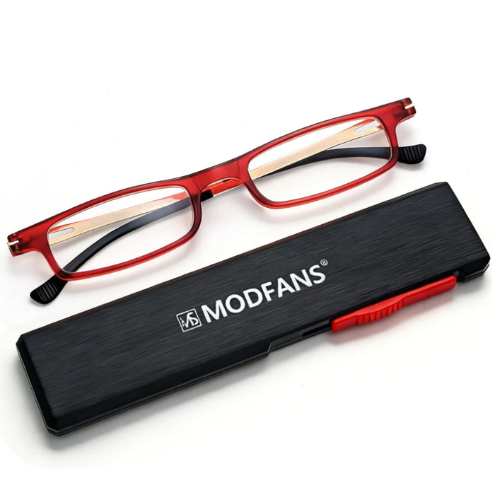 Reading Glasses Women Men TR90 Blue Light Blocking Anti UV/Eyestrain Foldable Compact Readers Ultra Thin Lightweight Folding