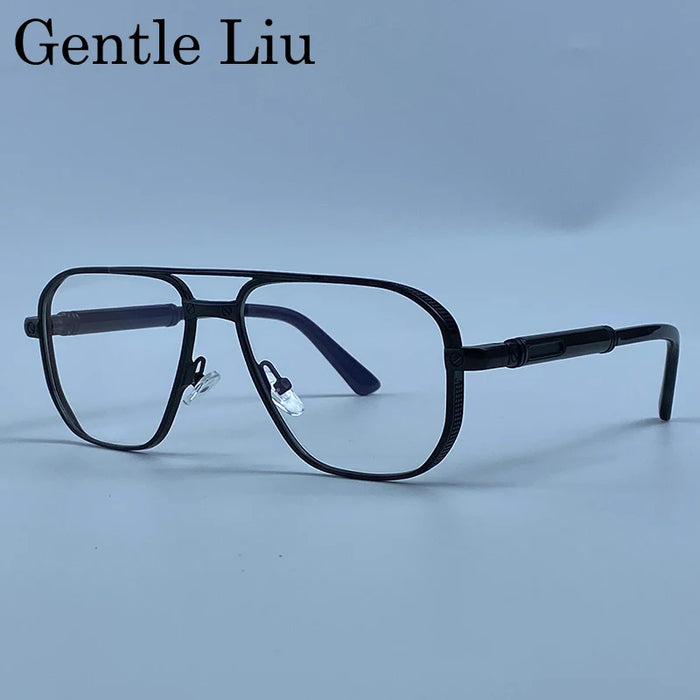 Square Punk Metal Frame Sunglasses Men 2026 Luxury Designer Vintage Steampunk Double Bridge Hip Hop Sun Glasses Outdoor Shades