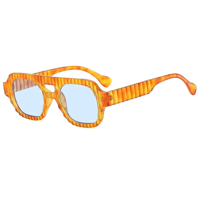 Nuevas Gafas de Sol Cuadradas de Doble Puente Retro para Mujer Diseño de Tonos Degradados Gafas de Sol de Alta Calidad para Hombre Protección UV400