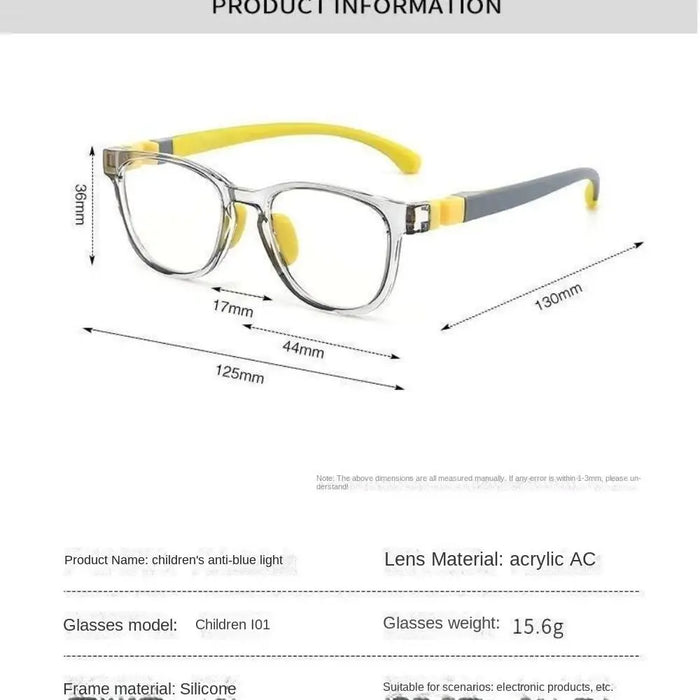 1PC Blue Ray Blocking Anti-Blue Light Glasses Ultralight Eye Protection Computer Goggles TR90 Kids Eyeglasses For Boys Girls