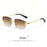 HBK Square Rimless Sunglasses Women Retro Metal Sun Glasses Men Luxury Party Business Gradient Shades 2024 Summer Style