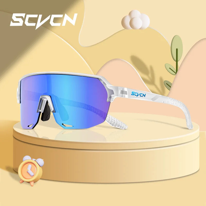 SCVCN Children Cycling Sunglasses Outdoor Road MTB Bike Eyewear Teenager Girls Boy Hiking Running Glasses Sports UV400 Goggles
