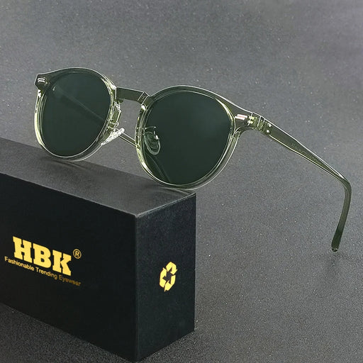 Gafas de sol polarizadas HBK Fashion, redondas, para hombre, montura TR90, gafas de sol de moda para mujer, para conducir, deportivas, UV400, Lunette De Soleil Homme