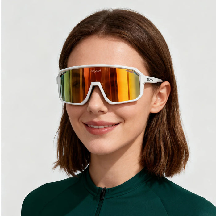 SCVCN Men Women Outdoor Bike Cycling Glasses UV400 Sport Sunglasses Mountain Bicycle Riding Eyewear Driving Fishing Running