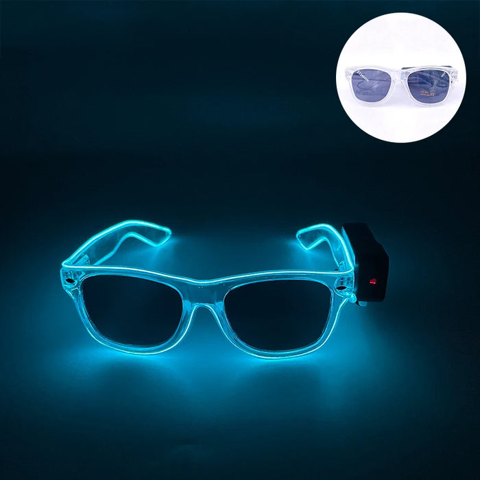 Nouvelles lunettes lumineuses LED sans fil pour festival, rave, soirée, lunettes de soleil mosaïque lumineuses néon, lunettes de club disco