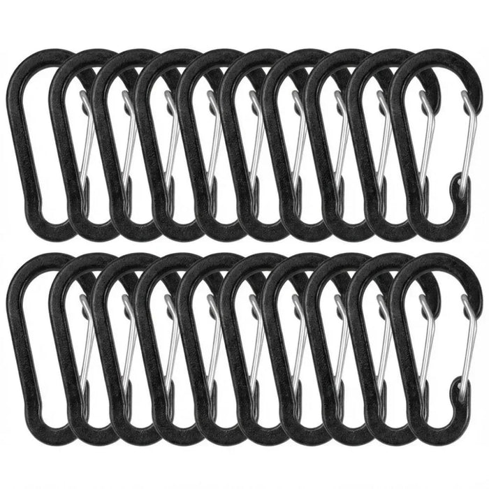 10 pièces de boucles de sac à dos en acier inoxydable en forme de S, mousquetons faits à la main avec fermoir, accessoires de bijoux colliers en argent