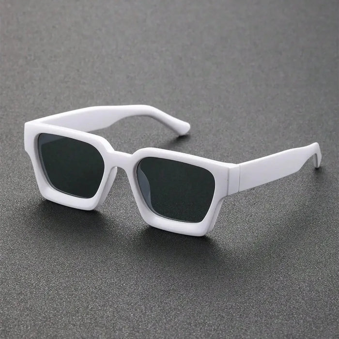 Unisex Plastic Fashion Square Frame Sunglasses For Street Photography And Beach Trips Driving Accessories