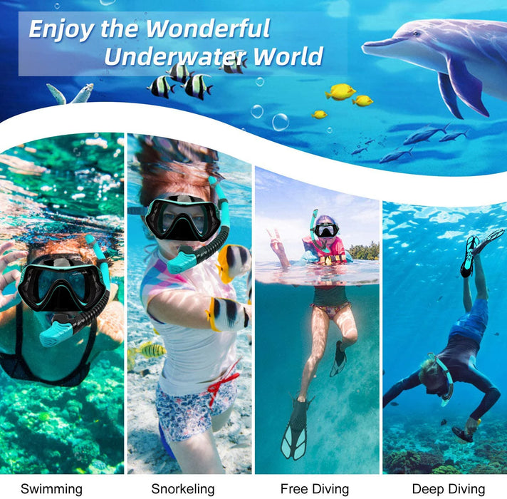 New Multi-Style Adult Scuba Diving Mask Swimming Goggles Scuba Snorkel Silicone HD Anti-Fog Tempered Glass Diving Goggles Gifts