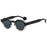 Lunettes de soleil rétro carrées irrégulières pour femmes, petite taille, UV400, verres ronds pour hommes, rivets punk