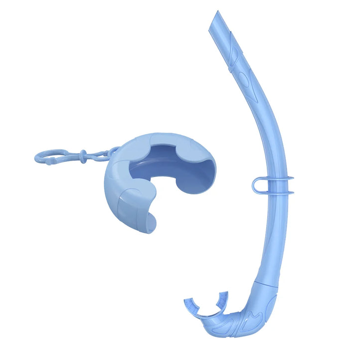Silicone Snorkel Soft Flexible Foldable Easy-Breath Anti-Drop Adults Scuba Diving Freediving Swim Training Easy Carry for Travel