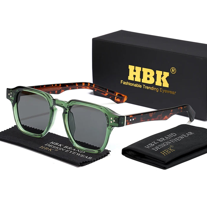 HBK Fashion Punk Sunglasses for Men Classic Square Sun Glasses Outdoor Sports Party Vacation Travel Driving Fishing Eyeglasses