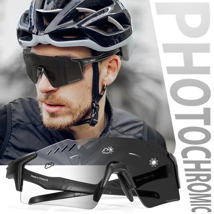 SCVCN Photochromic Cycling Sunglasses Men MTB Cycling Glasses Women Road Bike Glasses Outdoor Bicycle Sunglasses