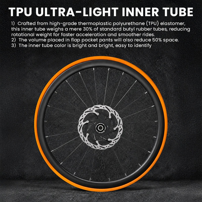 BUCKLOS Bike Inner Tube TPU 700C Bicycle Inner Tire Ultralight Wear-resistant Road Gravel Cycling Tire Tubes Bicycle Tire Parts