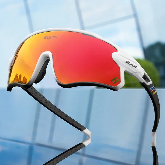 SCVCN New Cycling Glasses UV400 Polarized Bicycle Goggles Man Woman Sports Runing Skiing Riding Sunglasses MTB Bike Eyewear