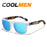 COOLMEN Gafas de sol polarizadas clásicas cuadradas para hombre, pesca, exteriores, conducción, ciclismo, correr, estilo vintage, montura grande, protección UV400