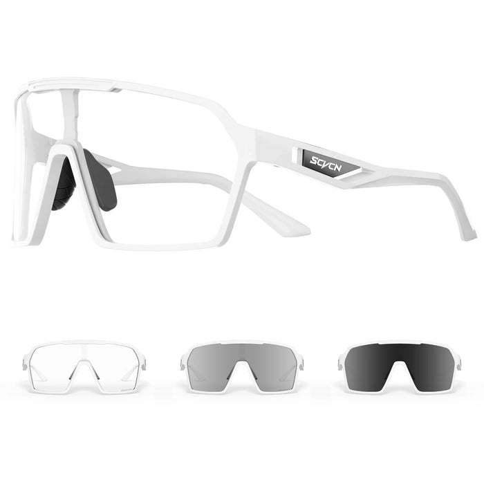 SCVCN Cycling Photochromic Sunglasses Men Women Outdoor Sports Running Glasses UV400 MTB Road Bike Eyewear Driving Hiking