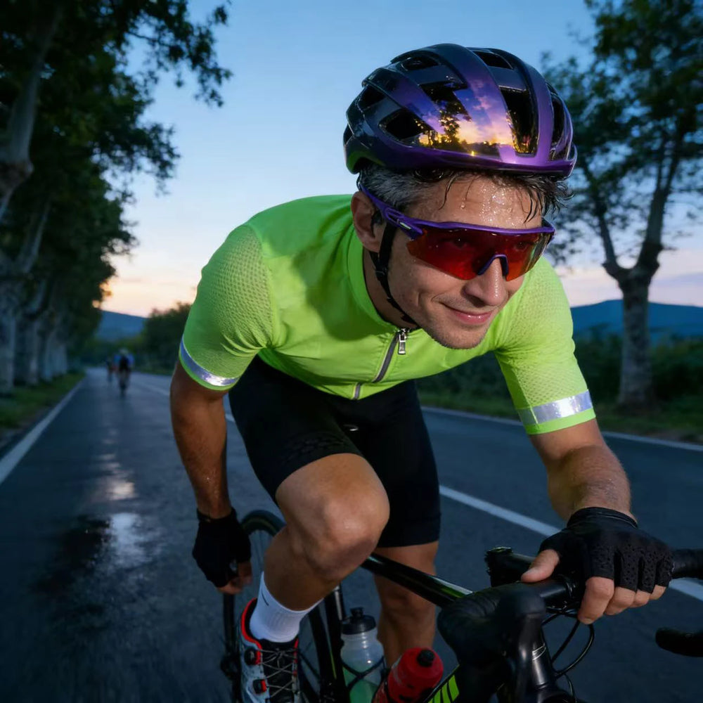 Gafas de sol de ciclismo para hombre, bloqueo UV, a prueba de viento, gafas de maratón, escalada, gafas deportivas para actividades al aire libre