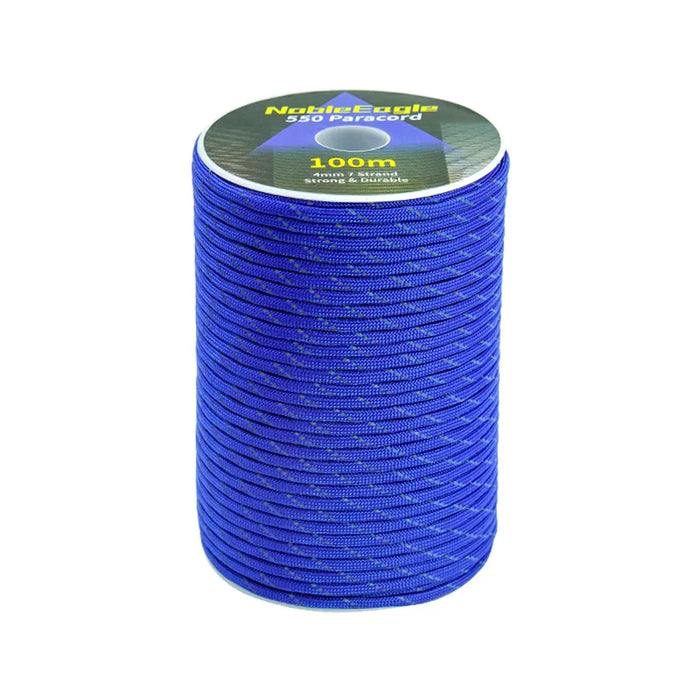 Reflective Paracord Military 7 Strand 4mm 550 Tactical Parachute Cord Camping Tent Lanyard DIY Bracelet Weaving Rope