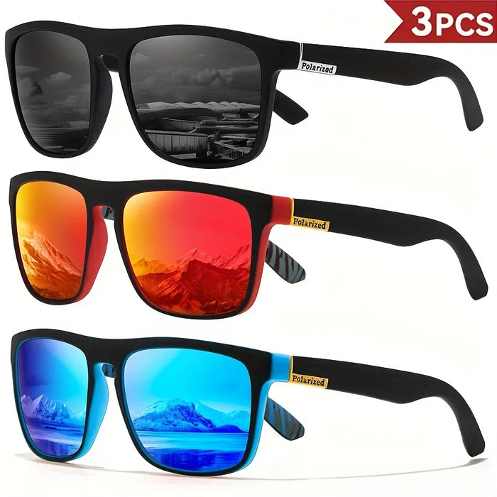 1-4 PCS Homme Classique Carré Polarisé Lunettes de Soleil Sport Légères Monture PC UV400 pour Conduite Pêche Cyclisme Unisexe Durabilité
