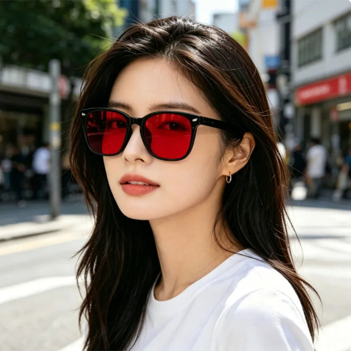 Unisex Red Yellow Orange Tinted Anti Blue Light Glasses, Night Sleep Red Lens Filter Eyewear for Eye Strain Relief