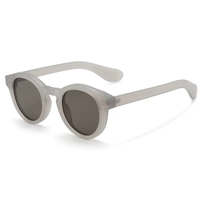 Clear Lens Candy Color Sand Frame Round Sunglasses Women Men Punk Shades UV400 Retro Rivets Decoration Trending Sun Glasses