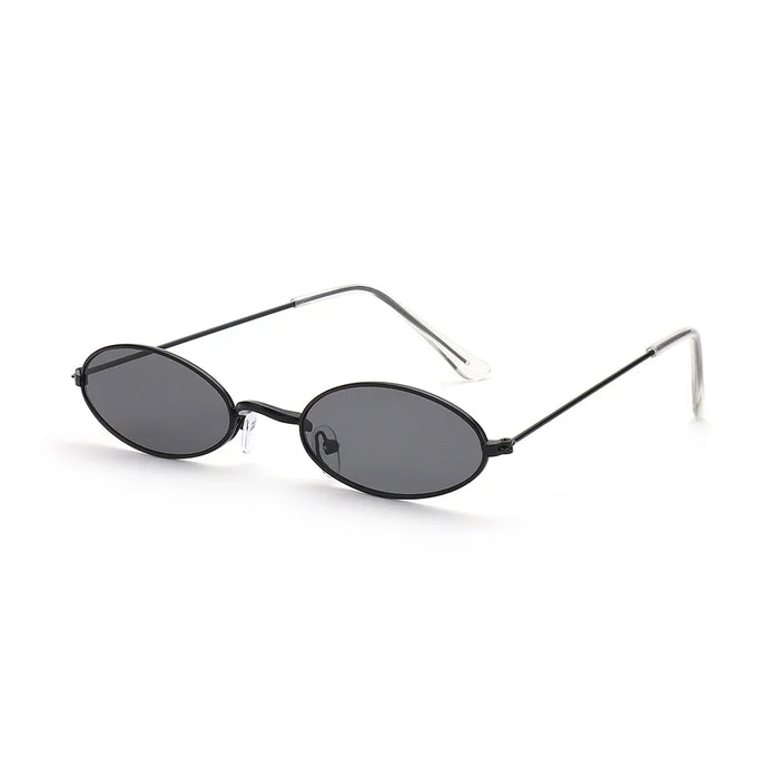 1PC Vintage Small Frame Shades Retro Oval Black Sunglasses Unisex Luxury Brand Designer Pink Sun Glasses Female Travel Eyewear