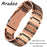 ARADOO Premium Copper Bracelet for Men with 3X Strength,Magnetic Therapy Cross Wristband Jewelry Gifts